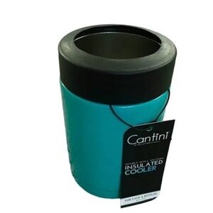 New Cantini Drink Koozie 12oz Cooler Blue Black Home Entertaining NWT